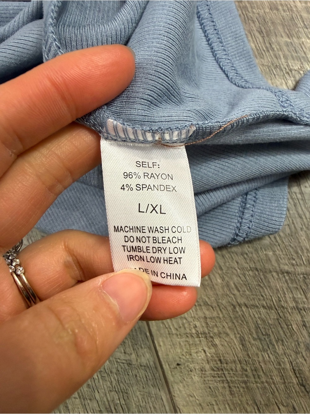 Foxy Kind Blue Ribbed Top - Picture 10 of 12